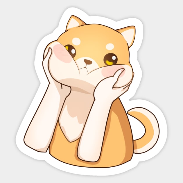 Kawaii Shiba Inu Dog, Love Shiba Inus Sticker by logiamerch
